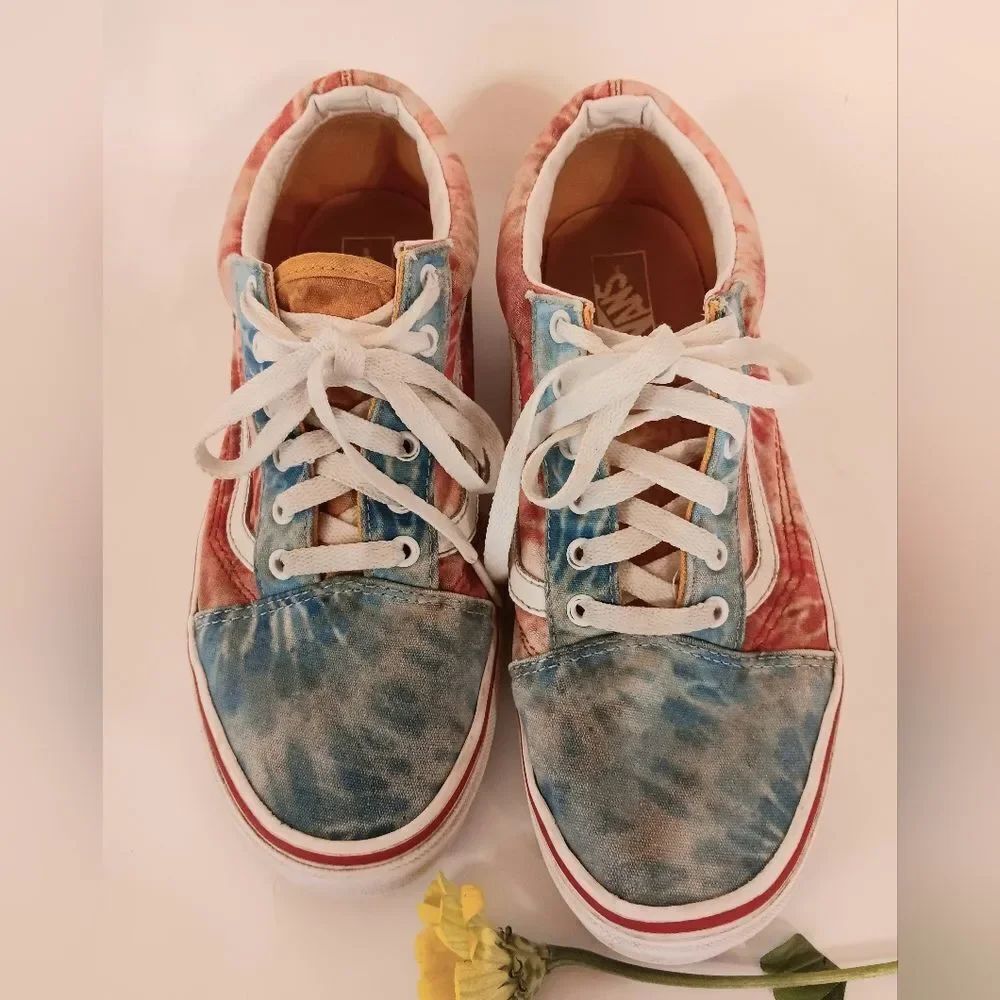 Vans Big Kid Old Skool Tie Dye Colorblock Sneakers
